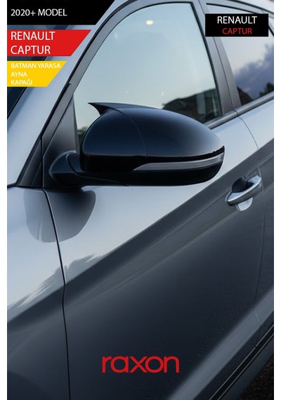 Renault Captur 2020+ Batman & Yarasa Ayna Kapağı Parlak Piano Black Sport