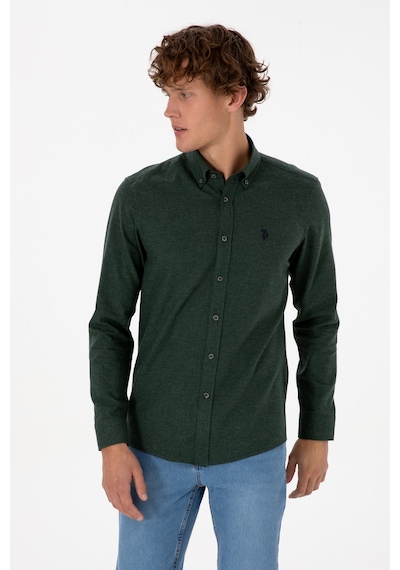 U.s. Polo Assn. Erkek Koyu Yeşil Gömlek Basic 50316721-vr079 Koyu Yesıl U.s. Polo Assn. Erkek Koyu Yeşil Gömlek Basic 50316721-vr079 Koyu Yesıl