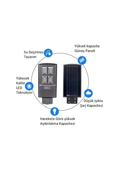 200w Güneş Enerjili Solar Sokak Aydınlatma Lambası Ct-4640