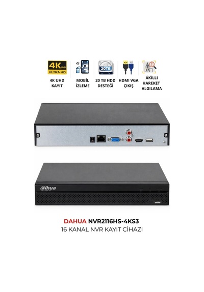 Nvr2116hs-4ks3 16 Kanal Network Kamera Kayıt Cihazı