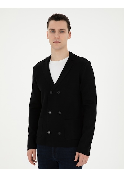 Pierre Cardin Erkek Siyah Hırka Triko 50278079-vr046 Siyah
