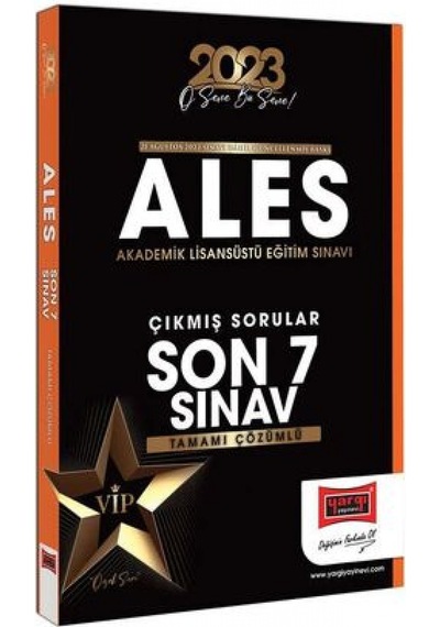 2023 ALES Tamamı Çözümlü Çıkmış Sınav Soruları Son 7 Sınav   - Yargı Yayınları