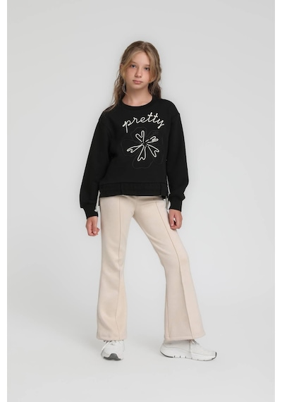 Xo Kids Kız Çocuk Sweatşirt 5-9 Yaş 36074 Siyah
