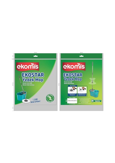 Ekostar Yedek Mop Başlık, Mikrofiber Temizlik Teknolojisi, Etkili Toz Ve Kir Tutma