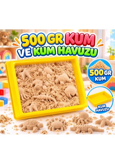 Pony Temalı Kinetik Kum 500 Gr 6 Adet 3d Kalıplı Ve Kum Havuzlu Yapışmaz Kurumaz Oyuncak Kum Seti Çok Renkli