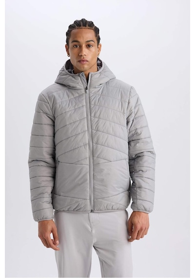 DeFactoFit Su İtici Regular Fit Kapüşonlu Fermuarlı Dokuma Mont D6183AX25SPGR456
