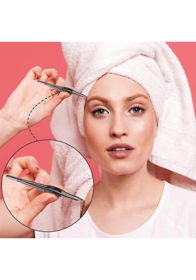 Transformacion Profesyonel Kaş Cımbızı 2'li Set Çelik Düz Uçlu Tüy Alma Cımbızı Solingen Professional 718965
