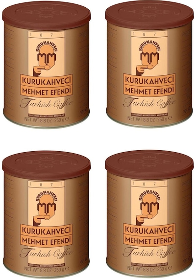 Kurukahveci Mehmet Efendi Türk Kahvesi 250 Gr Teneke X 4 Adet Diğer