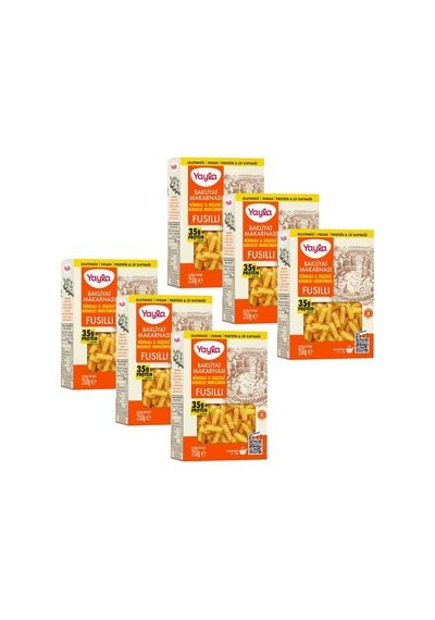 Yayla Kinoalı Ve Sebzeli Kırmızı Mercimek Fusilli Bakliyat Makarnası 250 G X6