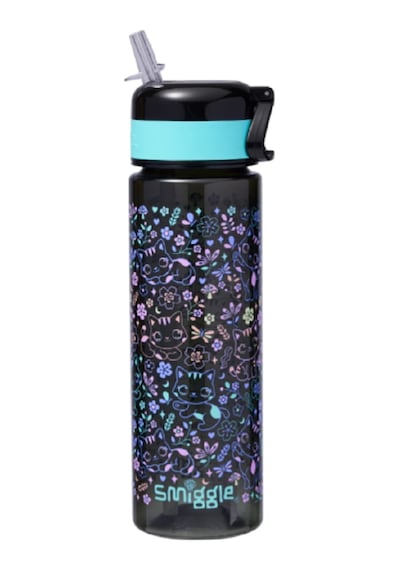 Smiggle Eclipse Plastik İçecek Şişesi Suluk 650 Ml Siyah