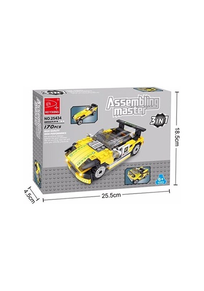 Ausini Assembling Master 170 Parça 3 İn 1 Spor Arabalar