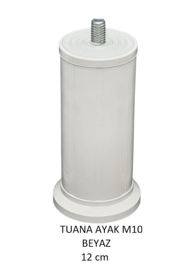 Tuana Ayak 12 cm M10 Cıvatalı Beyaz