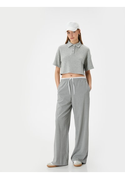 Koton Polo Yaka Tişört Crop Kısa Kollu Düğmeli Viskon Karışımlı Gri 4sak50597ek Gri Koton Polo Yaka Tişört Crop Kısa Kollu Düğmeli Viskon Karışımlı Gri 4sak50597ek Gri