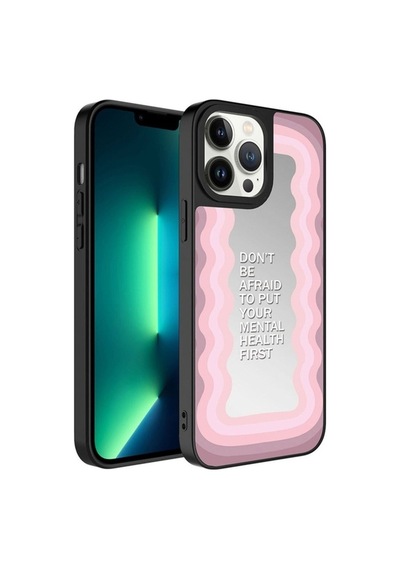 Apple Uyumlu iPhone 13 Pro Max Kılıf Aynalı Desenli Kamera Korumalı Parlak Zore Mirror Kapak Ayna