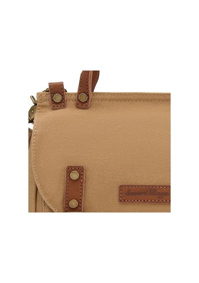 Kanvas Kumaş Kadın Çantası Elden Tutmalı Smart Bags 1327 Camel
