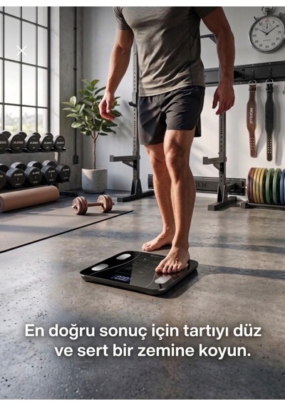 Dijital Baskül Yağ Su Kas Vücut Kitle Endeksi Kilo Ölçer Baskül-tartı