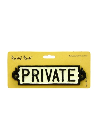 Kreatif Kraft 83516 'private' Cast Iron Sign Standart