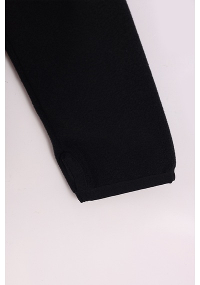 Monox Çocuk Unisex Parmak Geçmeli Polar Ceket Siyah