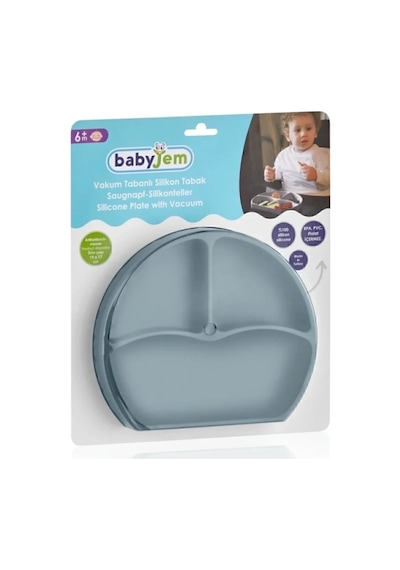 Babyjem Vakum Tabanlı Silikon Tabak Yeşil