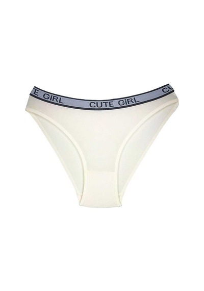 10 Adet Beli Yazılı Pamuklu Kalın Lastik Kadın Slip Külot Renkli