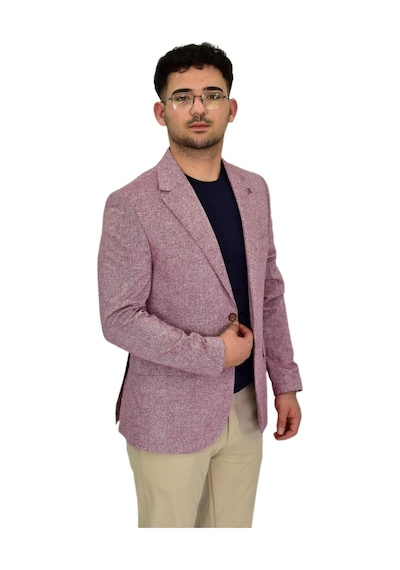 Erkek Bordo Tek Spor Ceket Çift Yırtmaçlı Bgl-st04464 Bordo