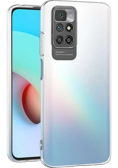 Fibaks Redmi 10 2022 Uyumlu Kılıf Yumuşak Şeffaf Süper Silikon