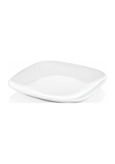 Melamin Kare Servis Tabağı 24 Cm 12 Adet Beyaz