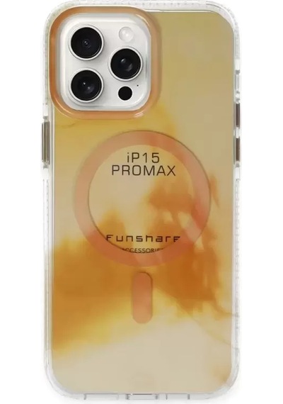Joko Apple İphone 15 Pro Max Phantom Magsafe Kapak - Gold Şeffaf