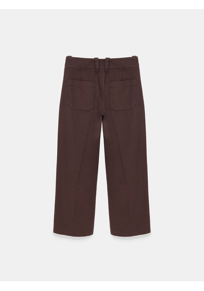 Dilvin 72711 %100 Pamuk Culotte Pantolon-kahve