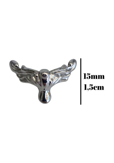 Anka 1.5cm Metal Ayak Çeyiz Ve Hediye Kutusu Mobilya Ayağı 1.5cm Gümüş 4 Adet Gümüş