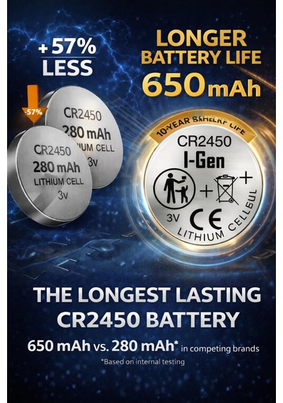 Batteries Cr2450 Lityum Düğme Pil 3v 2450 10'lu Paket