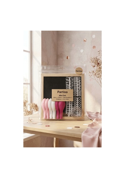 Bekarlığa Veda Bride To Be Süsleme Mini Set Siyah Keçe Yazı Panosu Standlı Balon Zincirli Yetişkin