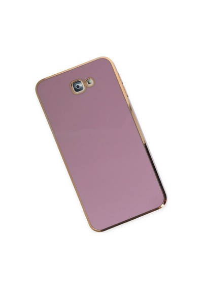 Mey İthalat Samsung Uyumlu Galaxy J7 Prime Kılıf Volet Silikon - Mor
