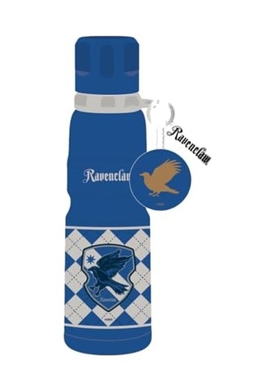 Potter Lisanslı Charmlı Termos, 600 Ml Kapasite, Mavi Açık Beyaz