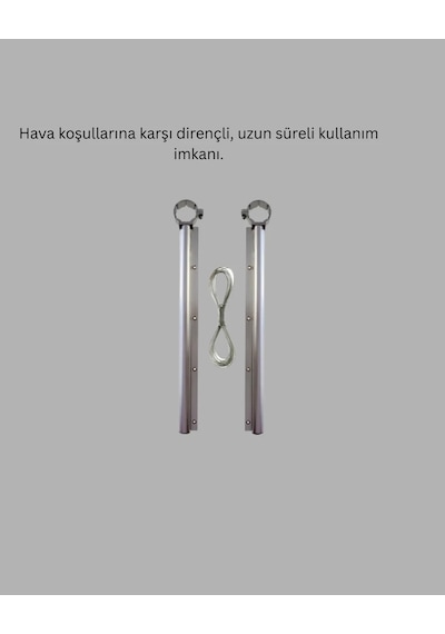 25x60 Cm Çamaşır Askılığı Kare Balkon Demiri İçin Dayanıklı Tasarım Gümüş