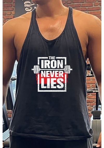 Bluu Ironnever Gym Fitness Tank Top Sporcu Atleti Siyah