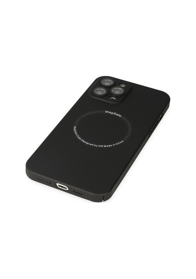 Apple iPhone Uyumlu - 12 Pro Kılıf Jack Magneticsafe Lens Silikon - Siyah