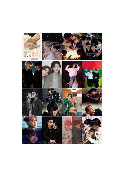 Kpop - Yoonmin Desenli Tasarım 16' L Fotokart Seti
