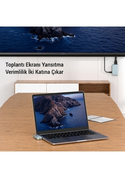 Kablosuz Hdmı Ekran Yansıtma Cihazı Type-c To Hdmı Tx+rx Tak Çalıştır Android Apple iPhone Windows Mac Tv Monitör Projeksiyon Uyumlu