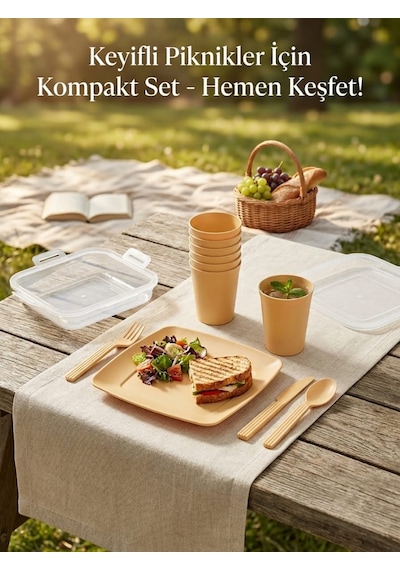 Hobby Life Magic 6 Kişilik Kamp Ve Piknik Seti 32 Parça Sarı