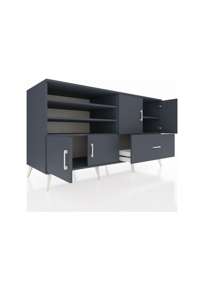 Kronos Konsol 5 Raflı Tek Çekmeceli 4 Kapaklı 176x59x99 Antrasit- Antrasit-antrasit Kronos Konsol 5 Raflı Tek Çekmeceli 4 Kapaklı 176x59x99 Antrasit- Antrasit-antrasit
