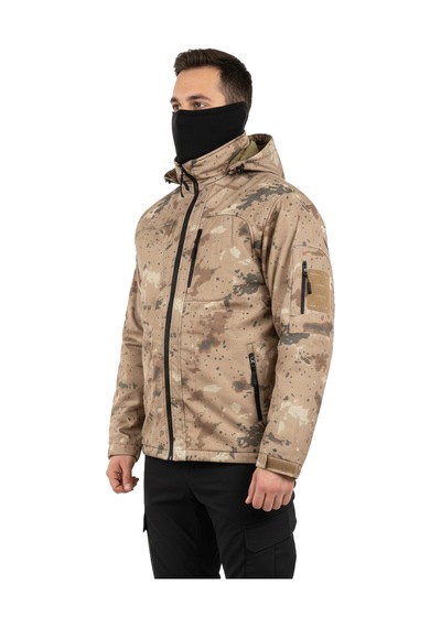 Mysia Outdoor Jandarma Kamuflaj Soft Shell Mont Çift Kat Polarlı Çok Renkli