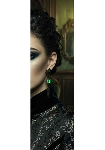 Dükkan Design Demon Eye Küpe Siyah - Yeşil