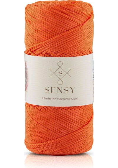 1.5 Mm - 100 Gr Polyester Makrome Ipi Portakal 150 M Polyester Makrome Ip Supla Ip Ve Çanta Ipliği