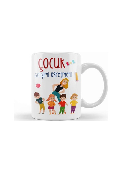 Çocuk Gelişimi Öğretmeni Kupa Bardak Porselen Karışık
