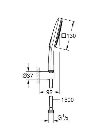 Grohe Rainshower Smartactive 130 Cube Duşu Seti 3 Akişli - 265890 Diğer
