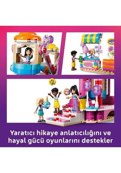 LEGO® Friends Şeker ve Kapkek Dönme Dolabı 42700 - 7 Yaş ve Üzeri Çocuklar için 3 Mini Bebek İçeren Oyuncak Yapım Seti (602 Parça)