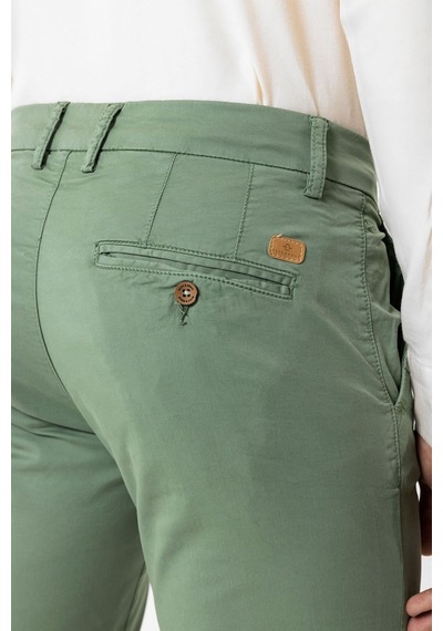 Back And Bond Yeşil Slim Fit Pamuklu Yan Cep Chino Pantolon Çok Renkli