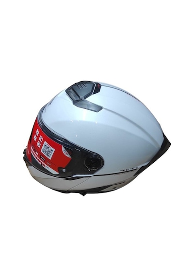 Mt Helmets Atom 2 Sv Çeneden Açılır Motosiklet Kaskı Beyaz Beyaz