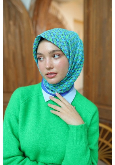Silk Home Olinda Eşarp 48005-27 Menekşe, Yeşil, Turkuaz